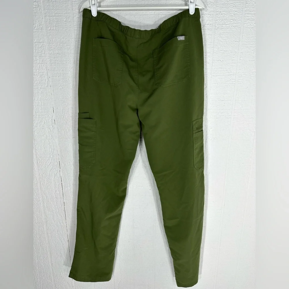Figs Cairo cargo scrub pants green size L